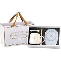 Tasse Chauffante USB Blanc - Maintenez Votre Café à 55°C Parfaitement ! Idéal Bureau