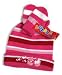Baby Girls Pink Sweet As Cupcake Acrylic Hat Mittens Set 3-12 Months