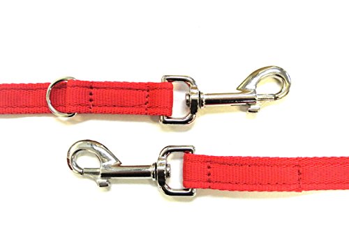 8ft11ft-Police-Style-TrainingObedienceMulti-Functional-Dog-Lead-20mm-Cushioned-Webbing-In-Red-Or-Blue