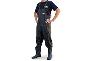 Lineaeffe Scaphandre PVC Chest Black Taille 43 Waders de Pêche Respirant Néoprène Tour de Poitrine Pantalon Cuissardes