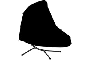 HONEYBEELY Pokrowiec na fotel wiszący, pokrowiec na fotel bujany, leżak ogrodowy, wodoszczelny pokrowiec ochronny, tkanina Oxford 420D, 198 x 185 x 117 cm, czarny