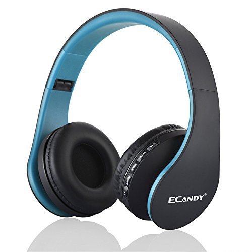 LOBKIN Auriculares Bluetooth 5.0 inalambricos de Diadema Cascos Plegables, Casco Bluetooth con Sonido Estéreo Micro SD/TF, FM con micrófono y Audio Cable para Movil, PC, Tablet