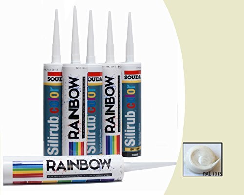 Preisvergleich Produktbild Auster weiß Silikon Abdichten Mastix Dichtstoff RAL1013 310ml