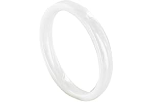 LES POULETTES BIJOUX - Bague Anneau de Céramique Blanche - 3mm