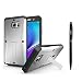 Produktbild Samsung Galaxy Note 5 Hülle, Alfort 3 in 1 Tank Schutzhülle Hart PC + TPU Case Cover Telefon Kasten für Samsung Galaxy Note 5 Funktion Der schutzschirm Wasserdicht und Unterstützte Telefone ( Silber ) + Schwarz Stylus Pen