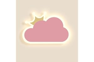 niuniaj Applique Murale Interieur,14W Applique Murale LED,Applique Murale Moderne Forme de Nuage,Blanc Chaud-Blanc Naturel-Blanc Froid Tricolore,Applique Mural Chambre Enfant(Rose)
