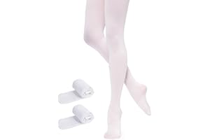 MONBESSI Rajstopy baletowe dziewczęce damskie 90D rozkładane rajstopy baletowe miękkie rajstopy do tańca ze stopami z otworami