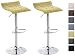 Produktbild CLP 2er Set Barhocker Madison Mit Stoffbezug I 2 x Höhenverstellbarer Barstuhl Mit Metallgestell In Chrom-Optik Grün