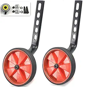 YJIA a Pair of BicycleTtraining Wheels for 12 14 16 18 20 inch Single Speed Bicycle Training Stabilizer