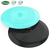 Amplio uso, Simple y eficaz:Peakally El tapón de la bañera se puede utilizar en la cocina, el baño, el lavabo y la lavandería.Estos son grandes, redondos y planos.Cubren todo el drenaje con facilidad.