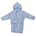 Baby Unisex Hooded Teddy Bear Bathtime Robe / Dressing Gown (12-18 Months) (Blue)