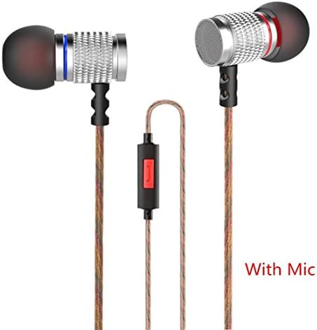 Joyeer Super Bass In Ear Earphone Metal Clear Sound HD Music Headphone Wired Hifi Noise Cancelling Headset Universal 3.5mm Earburd With/Without Microphone , B