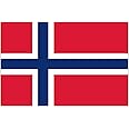 SHATCHI Norway Norwegian National Football Fans Supporters Premium Eyelets 5 x 3ft Flag Norge 150cm x 90 cm, Polyester