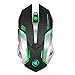 Produktbild YHML Drahtlose Spielmouse, Unique Mute Click, Breath Backlight,2 programmierbare Side Buttons,2400 DPI, Ergonomic Grip, 6-Key Design-Black