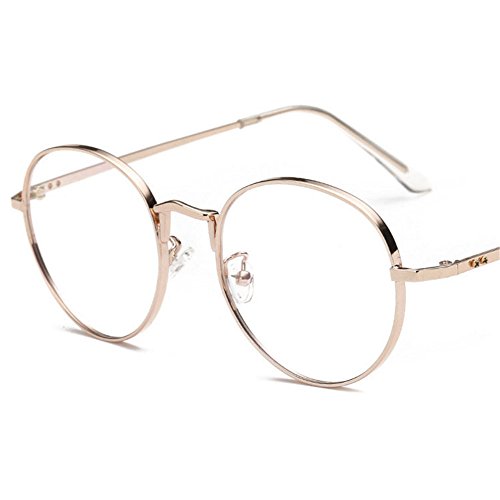 Preisvergleich Produktbild Multi-Frames brillengestell Brillenfassungen Brillen Strahlungsresistent Brille runder Rahmen Brille Roségold