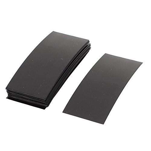 sourcingmap® 30 stück 72mm x 18.5mm PVC Schrumpfschlauch Schwarz für 1 x 18650 Batterie