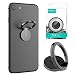 Produktbild Icheckey Handy Halter Finger Ring 360° freidrehbar Kickstand Smartphone Halterung mit Komfortable Einhandbedienung Metallring Ständer Finger-Halterung Fitness Ringhalter Handys/Tablette Schwarz