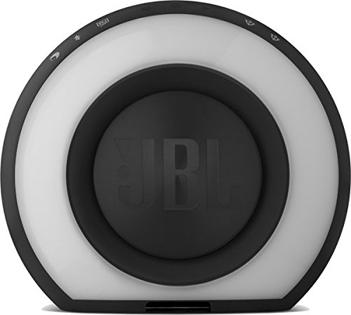 JBL Horizon BLK Radiosveglia FM Doppia, Wireless, Bluetooth con Ricarica Mediante Dock USB e Luce LED Ambiente, Sveglia Sunrise, Compatibile con Smartphone, Tablet e Dispositivi MP3, Nero