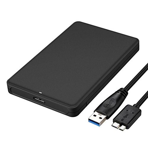 Asbter USB 3.0 HDD SATA disque dur externe boîtier de disque pour 9.5mm 7mm 2,5 pouces SATA HDD et SSD [USB 3.0 câble et sans outil]