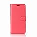 Produktbild Adrian B Gonzalez Xiaomi Mi A1 Hülle, Einfarbig Litchi Muster Brieftasche Stil Vorne Schnalle Flip PU Ledertasche mit Kartensteckplätzen für Xiaomi Mi A1/Xiaomi Mi 5X (Color : Red)