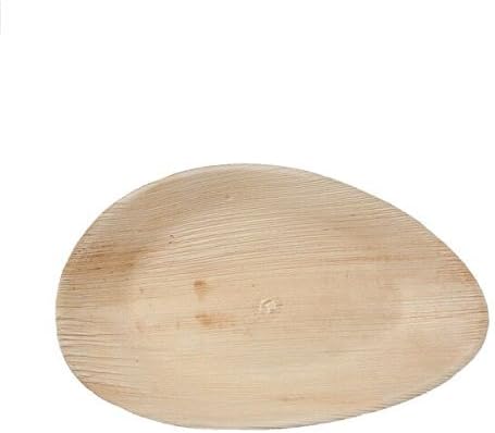 Premium Palm Leaf Plate, 26 x 16.5 x 3 cm, Pack of 25)