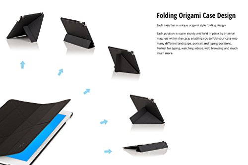 Forefront Cases® Neue Origami Leder Hülle / Tasche / Case / Cover für Sony Xperia Z4 Tablet-PC (25,6 cm 10,1 zoll) SGP771 (Juni 2015) – Rundum-Geräteschutz und intelligente Auto-Sleep-Wake-Funktion mit 3-JAHRES-GARANTIE VON FOREFRONT CASES – inkl. Eingabestift - 5