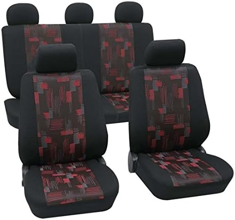 Faszination 92331, car seat covers, complete set, black, red