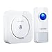 Produktbild Kabellose Türklingel, VicTsing Homasy IP55 wasserdicht Tragbares Funkklingel Set, Wireless Digital Doorbell, 1 Empfänger & 1 Sender, 52 Klingeltöne, 4-Level Volume, 300m Reichweite--weiß