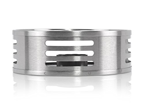 Bluespoon Stövchen aus satiniertem Edelstahl | Durchmesser 15,5 cm | Halten Sie Ihren Tee, Kaffee oder auch Speisen auf Temperatur | Genießen Sie warme Getränke und ein angenehmes Ambiente - 4