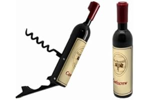 VB VIN BOUQUET Vin Bouquet FID 313 Flaschenöffner Mini Flasche, ABS und SS, schwarz und bordeaux, 13 x 2.5 x 2.5 cm