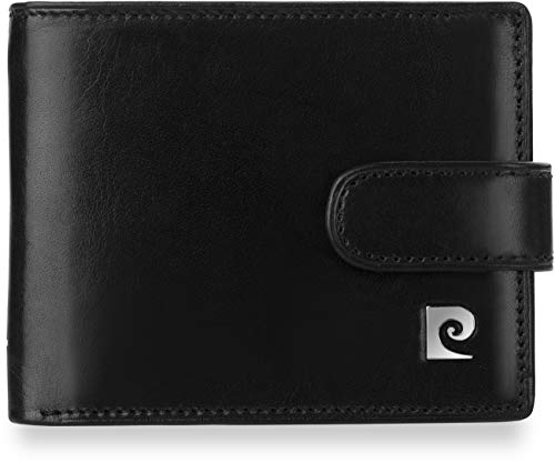 Preisvergleich Produktbild Herrengeldbörse Pierre Cardin Naturleder Portemonnaie schwarz