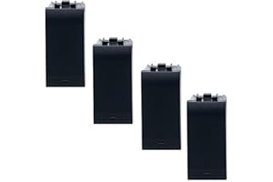 Bratek - 4 interruptores de pared, color negro, compatibles con interruptores BTicino Living, pulsadores para placas de interruptor de luz de pared