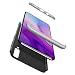 Produktbild FHXD Kompatibel mit Samsung Galaxy A50 Hülle Stoßfest 360° Schutzhülle Schutz Case Cover [Displayschutzfolie] Ultra Dünn Anti-Kratzen 3 in 1 Handyhülle MEHRWEG-Silber Schwarz