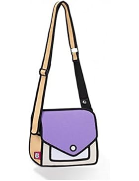 WYZ Fashion Jump Style Karikatur komisch 3D 2D-Zeichnung Comic Cartoon Kamera Tasche Handtasche Schulter Bag