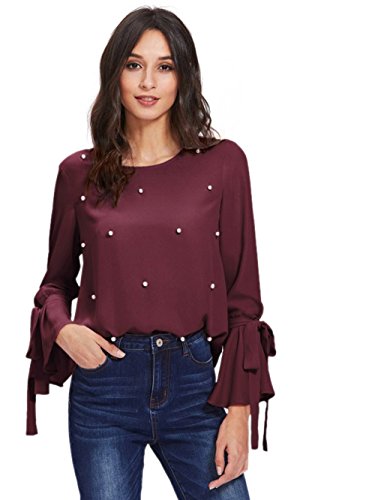 blusas con perlas de moda