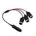 Produktbild 1 bis 3 Steckdosen Zigarettenanzünder-Splitter 12v 24v Netzteil Ladeadapter Buchse Buchse Anschlussadapter mit Anzeige