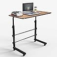 YOGIMART Multi-Purpose Laptop Table, Study Table| Bed Table| Adjustable Height, Portable for Office, Work Form Home | DIY Table, Easy to Assemble, Engineered (Wood Adjustable)