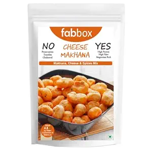 Fab box Roasted Makhana and Foxnut Snack, 35 Grams (Pack of 1) | Cheese Flavour | Protein and Fiber Rich Superfood | Gluten-Free Protein Snack, Healthy Evening Snacks for Kids and Adults