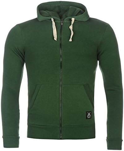 Jilted Generation Skinny Full Zip Hoody Mens Green Hoodie Sweatshirt Jacket Small