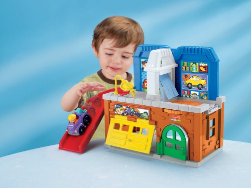 Fisher Price Little People Wheelies Stow N Tow Garage