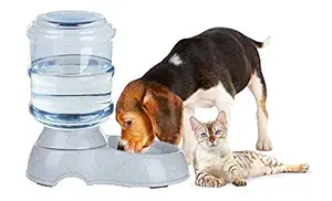 DHVAJA Automatic Pet Feeder and Water Food Dispenser for Dogs Cats Gravity Refill Easily Clean Self Feeding for Small Large Pets Puppy Kitten Rabbit Bunny (1pcs) (Multicolor)