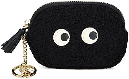 Genfien Coin Changes Cards Pockets Pouch Bag Purse Cute Lovely Fluffy Samll Mini Wallet Money Organiser with Tassels Women Girl's
