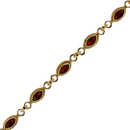 www.vuillermoz.fr - 18900 Bndr Garnet Bracelet Vermeil