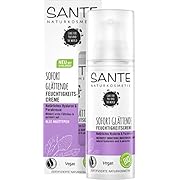 SANTE Naturkosmetik Instant Smoothing Moisturizing Cream Natural Hyaluron & Parakresse, Bio-Gesichtscreme, 50ml