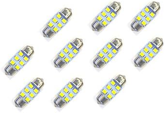 FMYXZ 10Pcs 31mm 6*2835 Patch LED Car Light Bulb Warm Light DC12V , flood