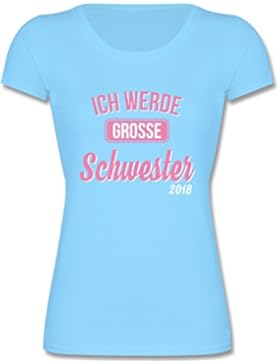Shirtracer Geschwisterliebe Kind - Ich Werde Große Schwester 2018 - Mädchen T-Shirt