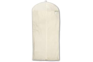 HBCOLLECTION Housse de protection pour vêtements format long (robe,manteaux...) coton naturel