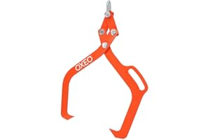 Oxeo Pince forestière capacité 1000 kg - pour Troncs Max. 700 mm - Pince de Levage 2 mandrins de Serrage - Force 1 Tonne - poignée