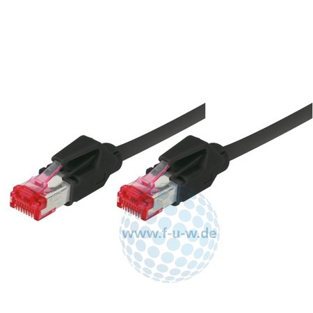 Tecline 71850S Category 6A Ethernet Patchkabel (S/FTP, PiMF, EIA/TIA, Class EA, 50 m) schwarz
