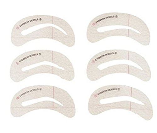 Augenbrauen Schablonen,Thrush Karte Karte Augenbrauen hilft Beauty-Tools Eyebrow Stencils DIY Template Makeup Tools Beauty Brow Drawing Guide Template Accessories (6 Stück) - 3